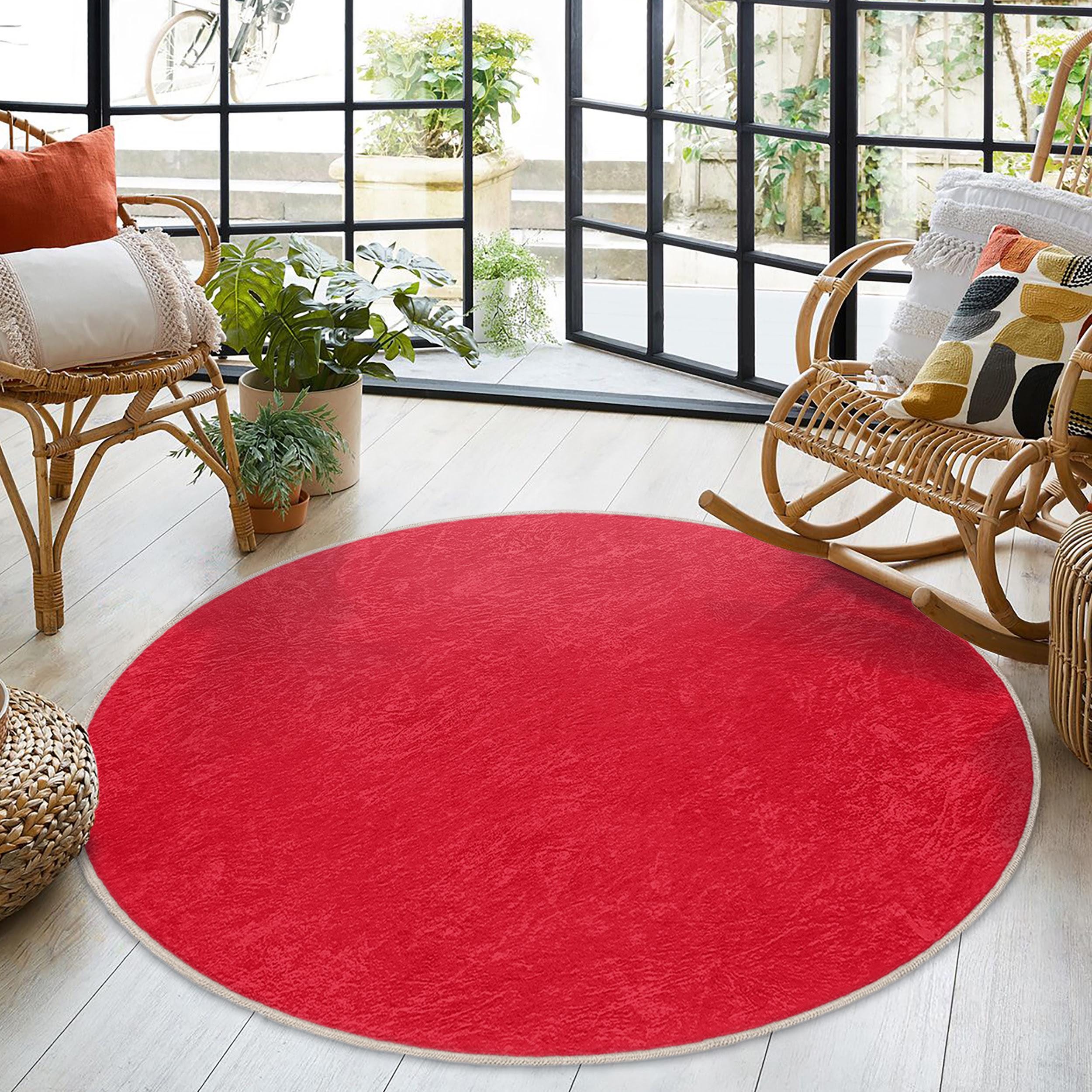 Red Round Rugs
