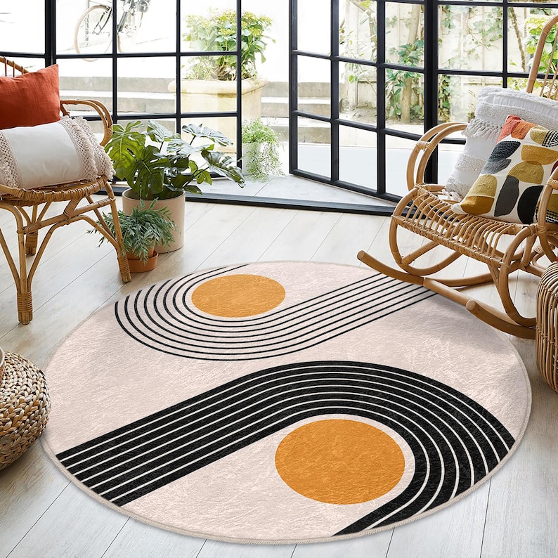 Art Deco Oval Mat Contemporary Round R Modern Oval Mat