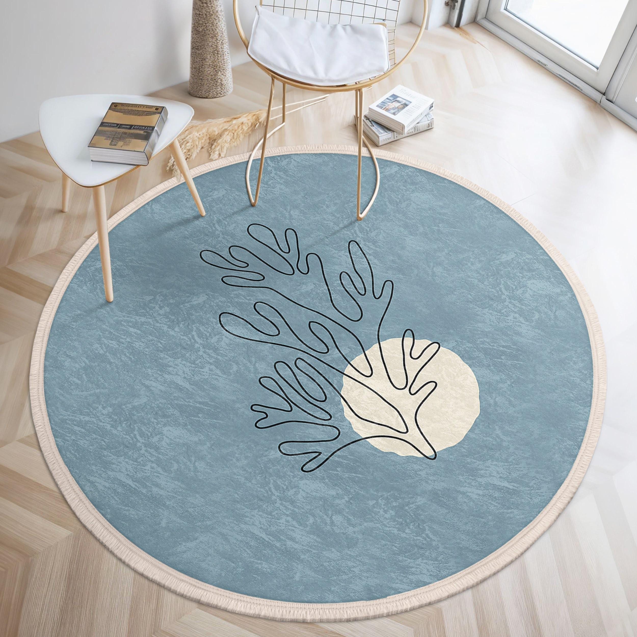 Vloerkleed (150 cm) Moni Okergeel - Tapijten