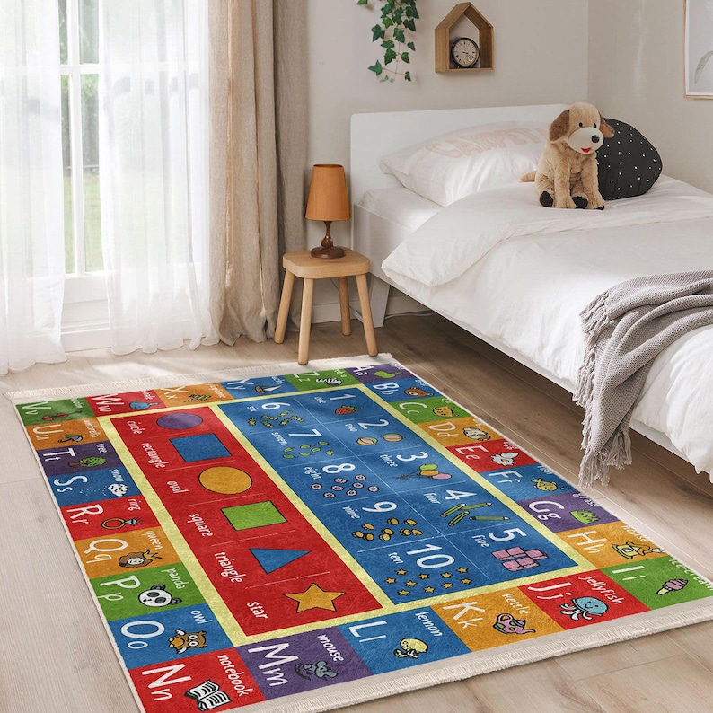 Playroom Carpet Primary Colors Rug Newborn Rug