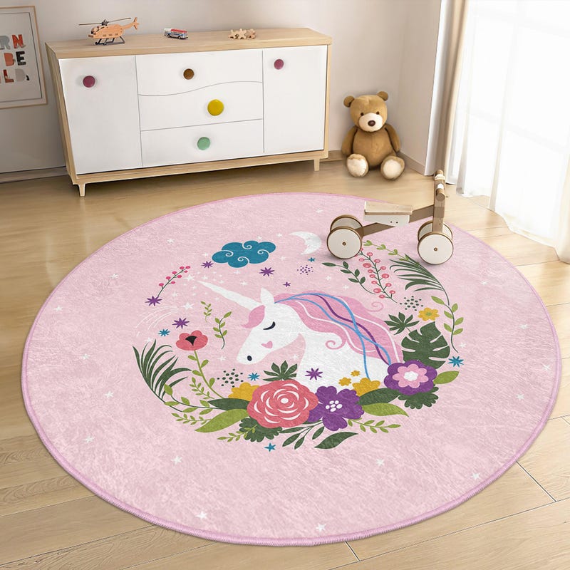 Pink Horse Rug for Kids - Etsy