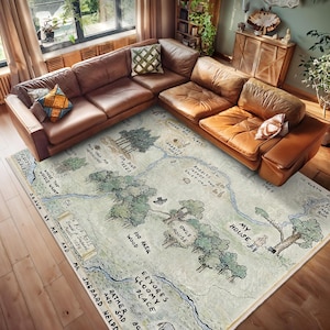 Woodland Green Entdecker-Teppich - Pooh Forest 100 Acre Teppich - Winnie Decor Teppich - Abenteuerkarte Krabbeldecke