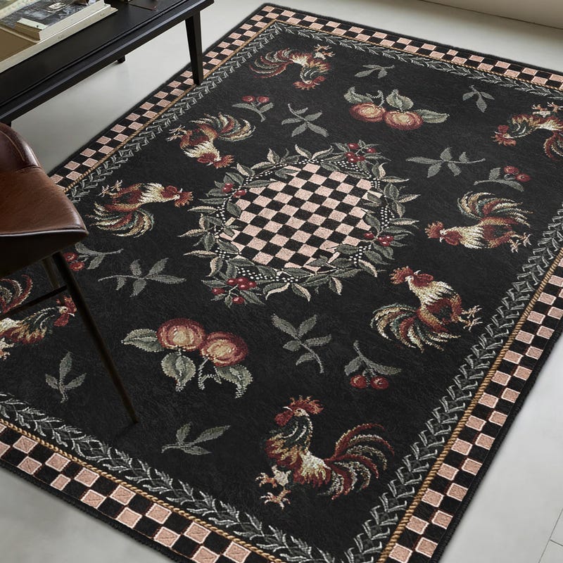 Rooster Rug - Etsy