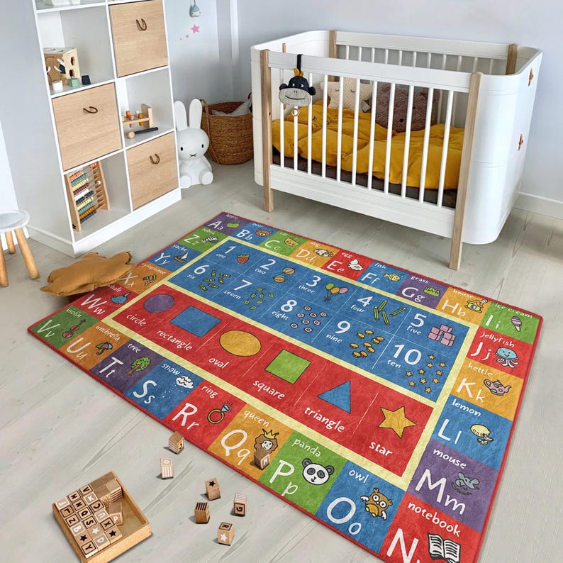 ABC Nursery Rug - Kindergarten Mat - Anti Slip Kids Mat Gifts