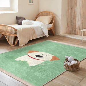 Playroom Accent Rug Easy Clean Rug Animal Playmat