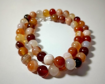 アンティークビーズ/カーネリアンネックレス アンティークビーズネックレス /ガーネット カーネリアン レッド