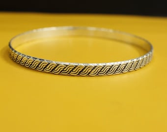 925 Sterling Silver Bangles | Handmade Stackable Designer Bangles | Unisex Silver Jewelry | Gift for Her or Him | Valentine’s Day Gift