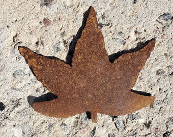 Hand Cut Metal Decor. Japanese Maple Leaf. Wall Decoration.