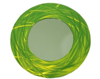 14" Vibrant Lime Green Accent Mirror