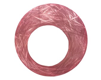Pink Rose Steel Accent Wall Mirror