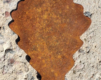 Metal Decor. Rock Chestnut Oak Leaf.