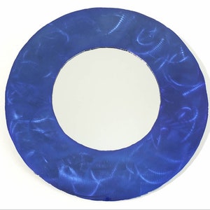 15&quot; Blueberry blue/purple Steel Frame Mirror