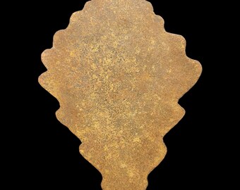 Freehand Cut Metal Decor. Rock Chestnut Oak Leaf. NO CNC.