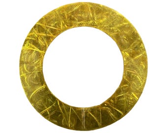 18 inch Round Yellow accent mirror, wall decor