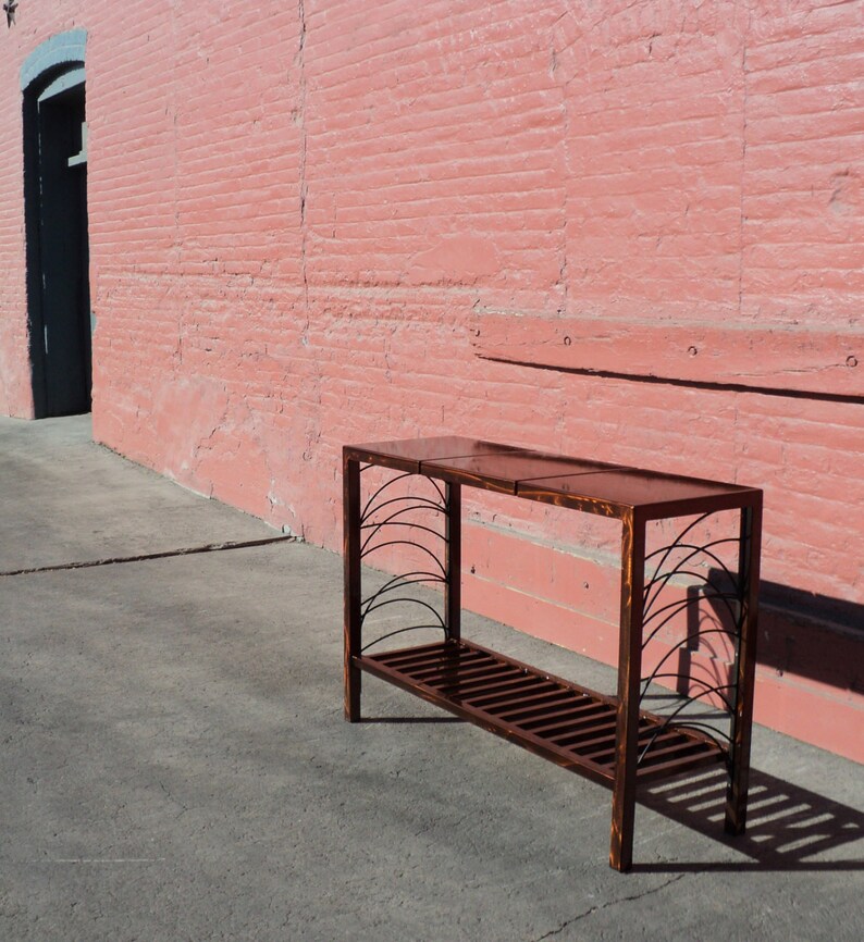 Steel Sofa Console Entry Table Etsy