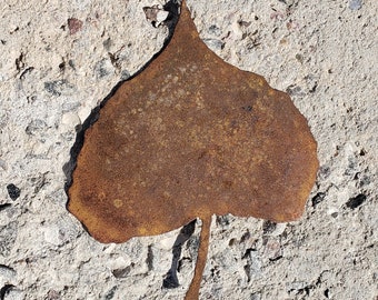 Metal Decor. Cottonwood Leaf.