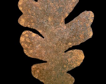 Handmade Gambel Oak Leaf Metal Wall Art, Rustic Decor