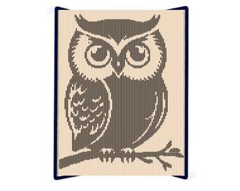 Owl Cut and Fold Book Pattern