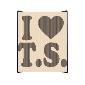 I Heart T. S.  Cut and Fold Book Pattern