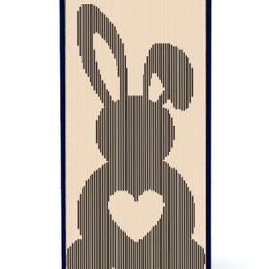 Patrón de libro recortable y plegable con forma de corazón de conejito