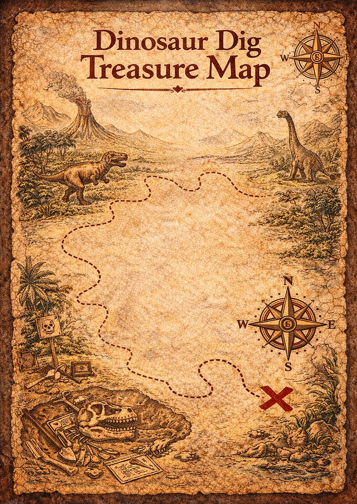 Digging Treasure Map Create Your Own Treasure Hunt Adventure - Etsy