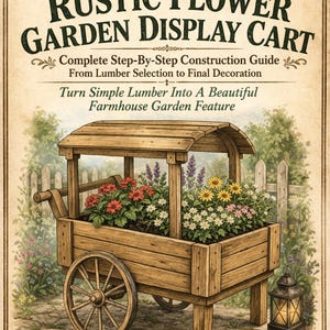 34-Page Guidebook - Build Your Own Flower Garden Display Cart