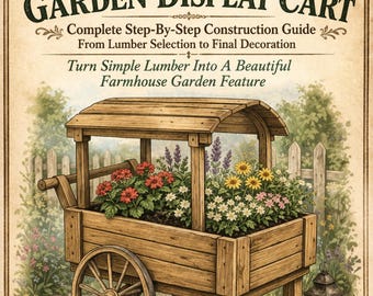 34-Page Guidebook - Build Your Own Flower Garden Display Cart