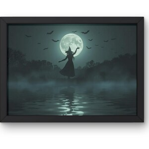 Moonlight Witch Art Print: Gothic Fantasy Decor