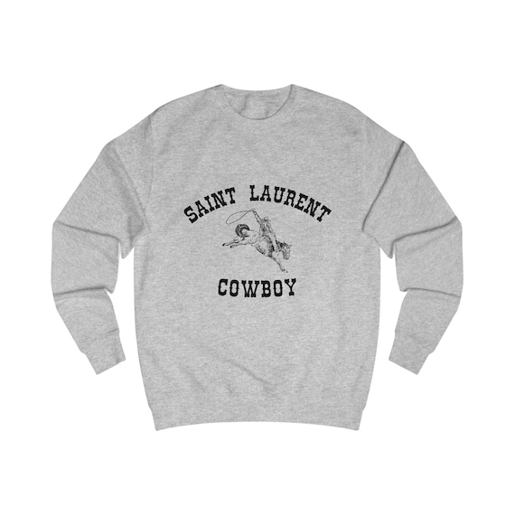 Saint Laurent Cowboy Role Model Crewneck Sweatshirt - Etsy