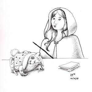 Original - A Spell Gone Wrong, Young Girl Wizard Fantasy, Original Pen ...