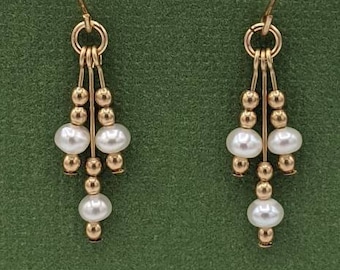 Gold-Filled Freshwater Pearl Dangle Earrings