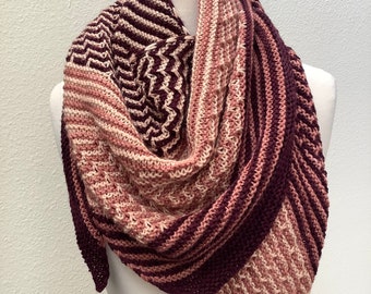 Horizon Sunset Knit Shawlette - PDF Pattern