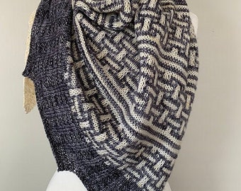 Snowcastles Knit Shawl - PDF Pattern