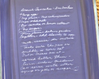 Handwritten Recipe baking pan, Personalized casserole dish, Engraved Recipe Pan, Custom engraved baking dish, Gift for baker custom