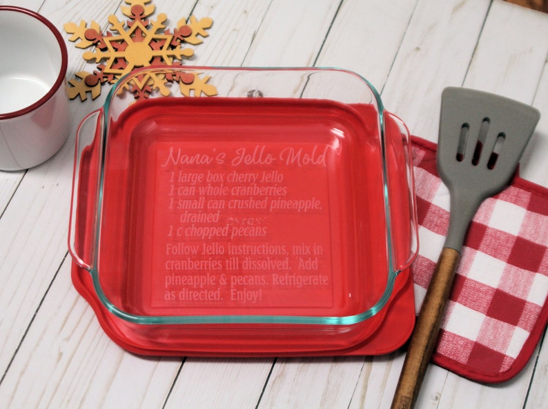 Personalized Recipe Casserole Dish Add a Favorite Recipe to Etsy
