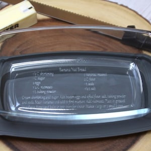 Personalized Recipe Bread Pan, Add a Favorite Recipe to this 1.5 quart baking Pan, Custom engraved, Gift for baker, Bridal shower gift