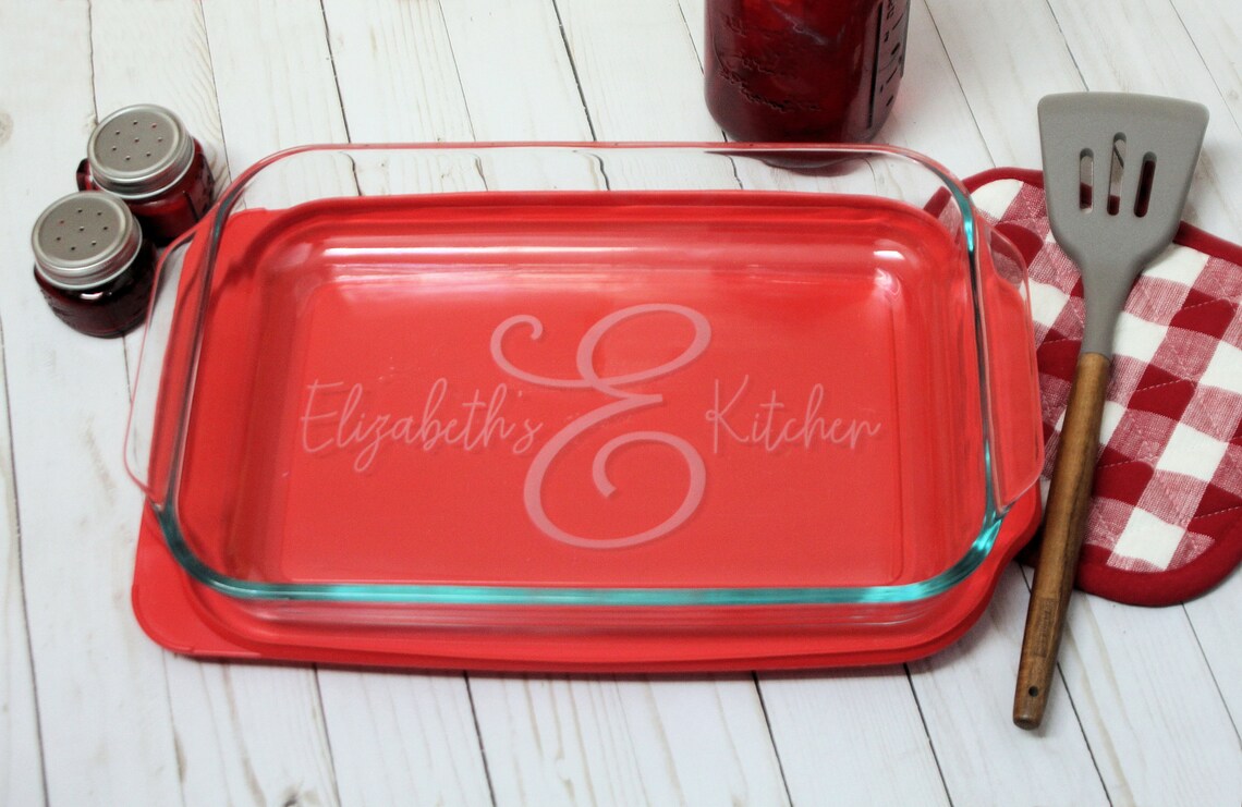 Personalized Casserole Dish, Monogrammed Gift, Cake Pan, Personalized ...