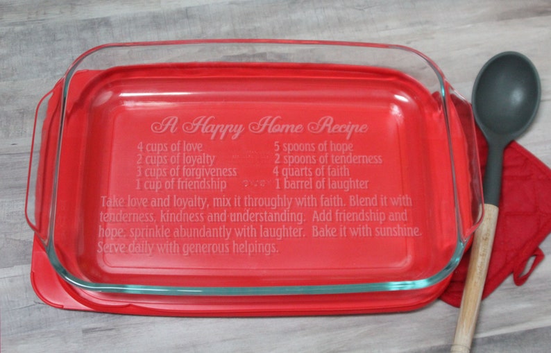 Personalized casserole dish 9X13 Favorite Recipe Pan Custom Etsy