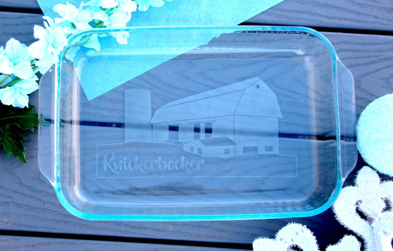 Monogrammed Pan, Custom Pyrex, Personalized Casserole Dish, Custom ...