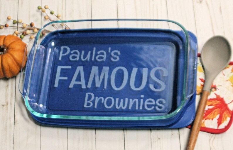 Personalized Casserole Dish You Choose Your Wording Custom Etsy