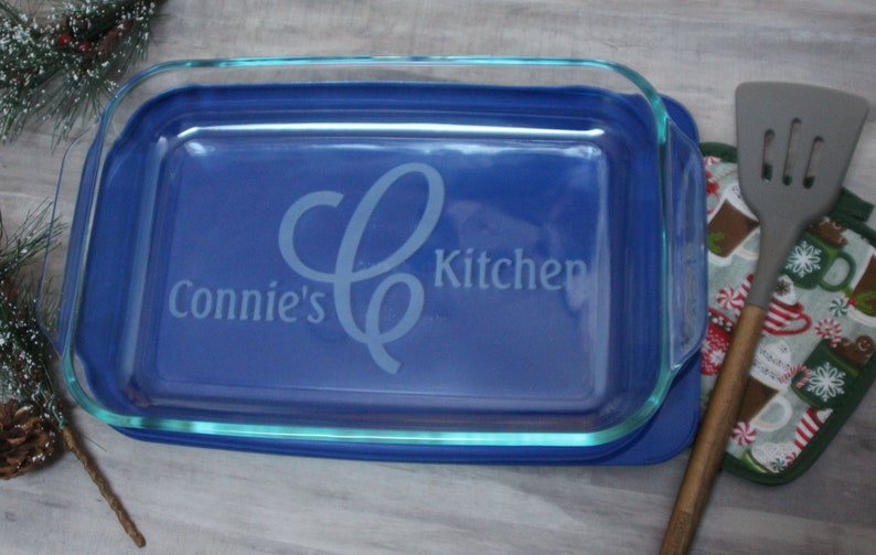 Personalized Casserole Dish Monogrammed Gift Cake Pan Etsy