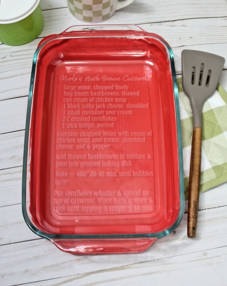Personalized casserole dish 9X13 Favorite Recipe Pan Custom Etsy
