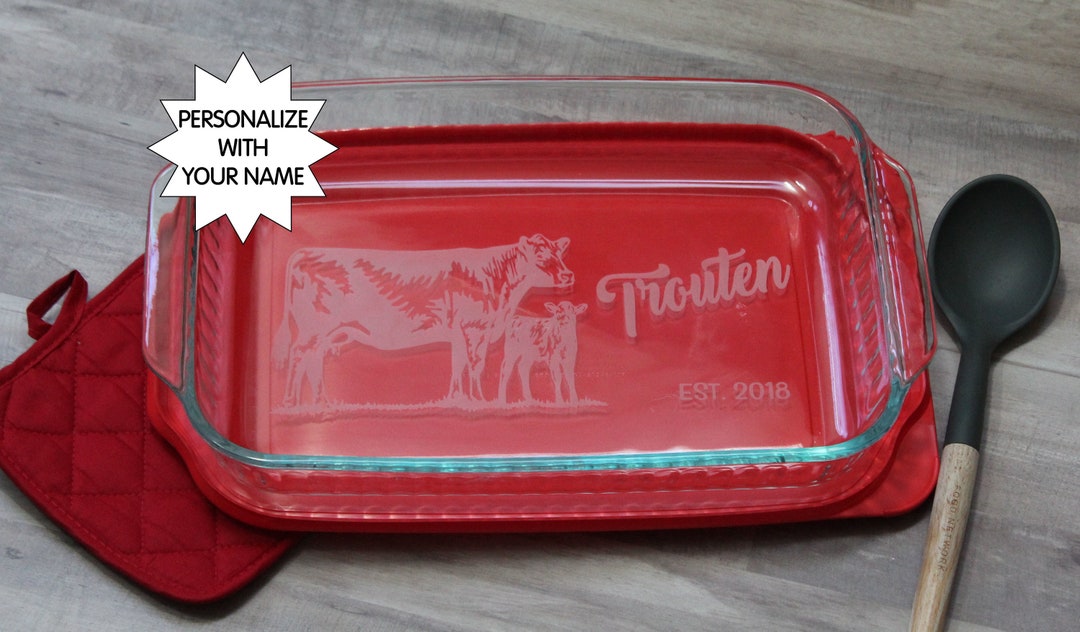 Personalized Pyrex Dish, Custom Casserole Dish, Gift for Baker Custom ...