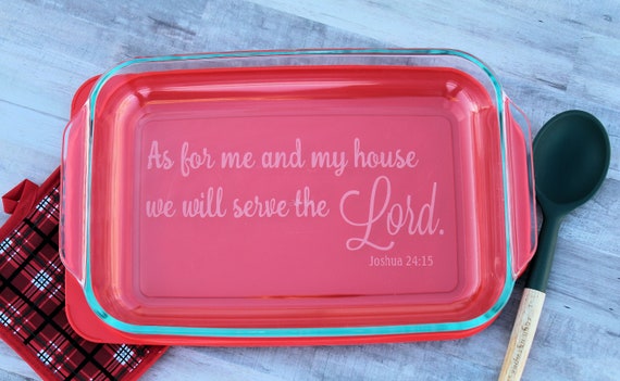 monogrammed casserole dish bible
