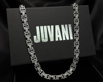 9 mm Iced Out Cubaanse ketting - diamant hiphop sieraden - bling zilveren ketting - glanzende VVS moissanite ketting - luxe cadeau voor haar/hem