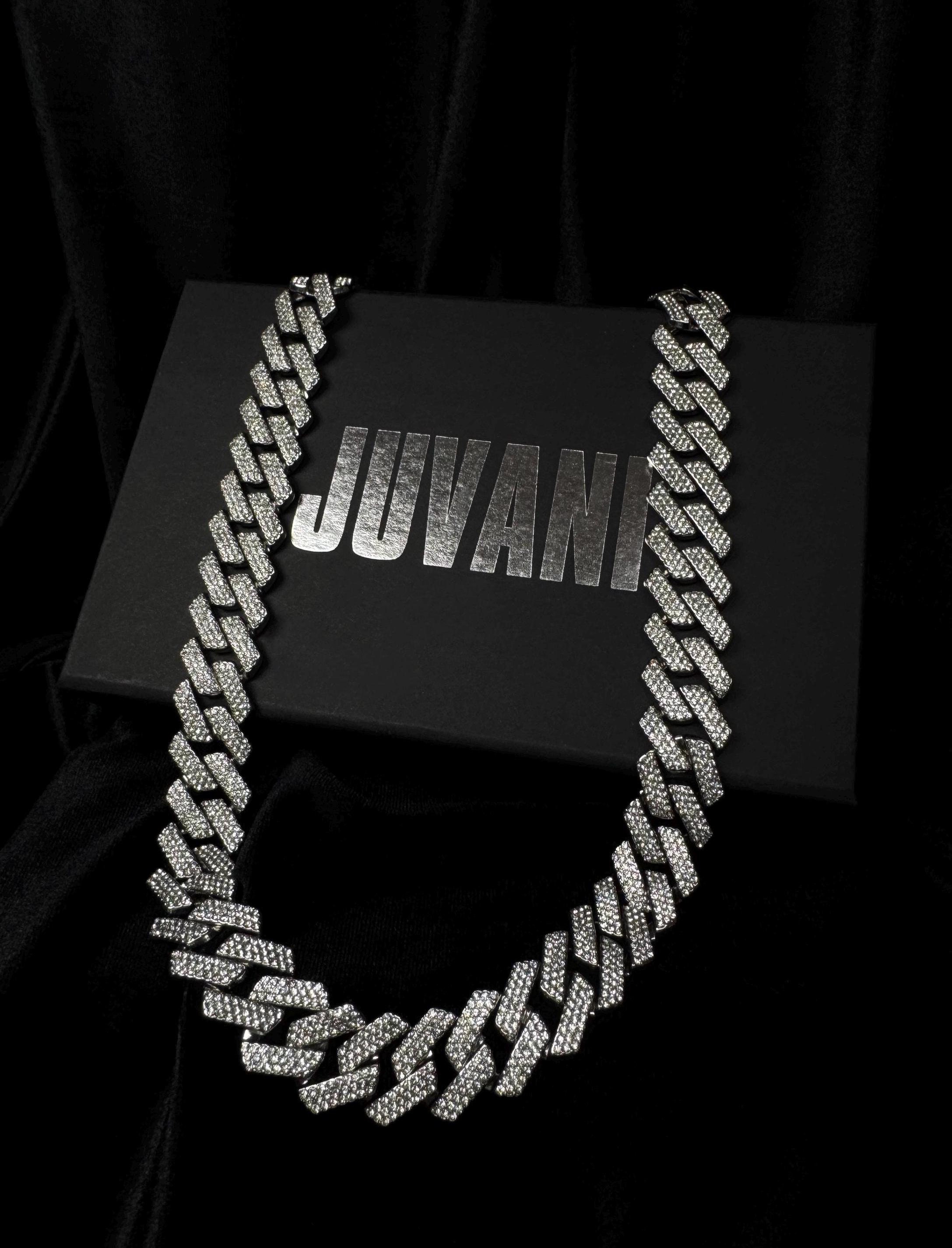Iced Out Cuban Link Chain Necklace - 18mm Iced Out CZ Stone - High