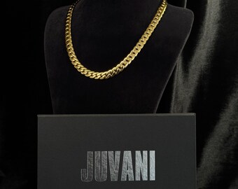 18k Gold kubanische Gliederkette für Männer - Hip Hop Schmuck - dicke vergoldete Kette - 18k Miami kubanische Kette - Schmuck Geschenk für Sie und Ihn