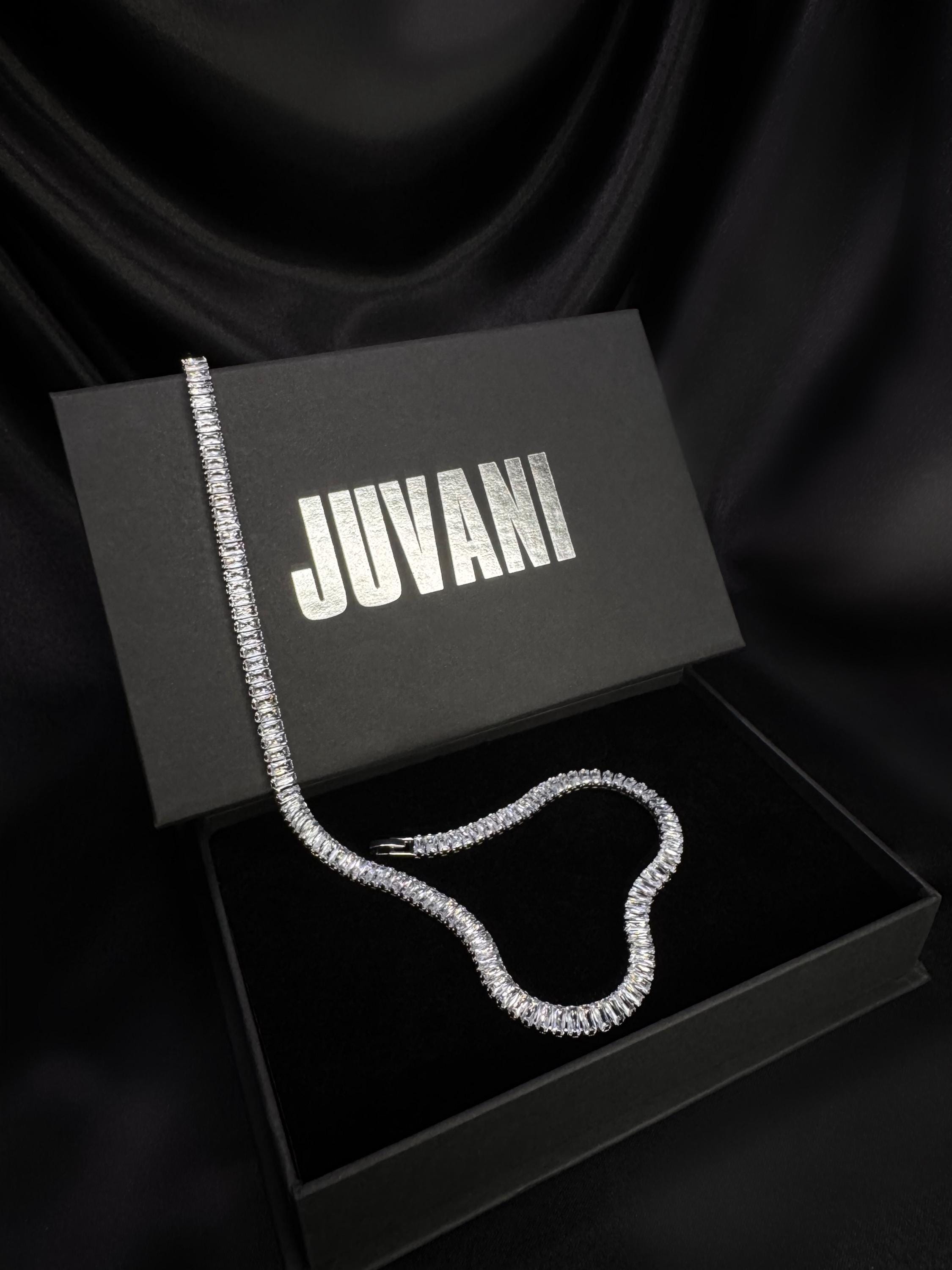 Baguette Diamond Tennis Chain Necklace - Sparkling Cubic Zirconia