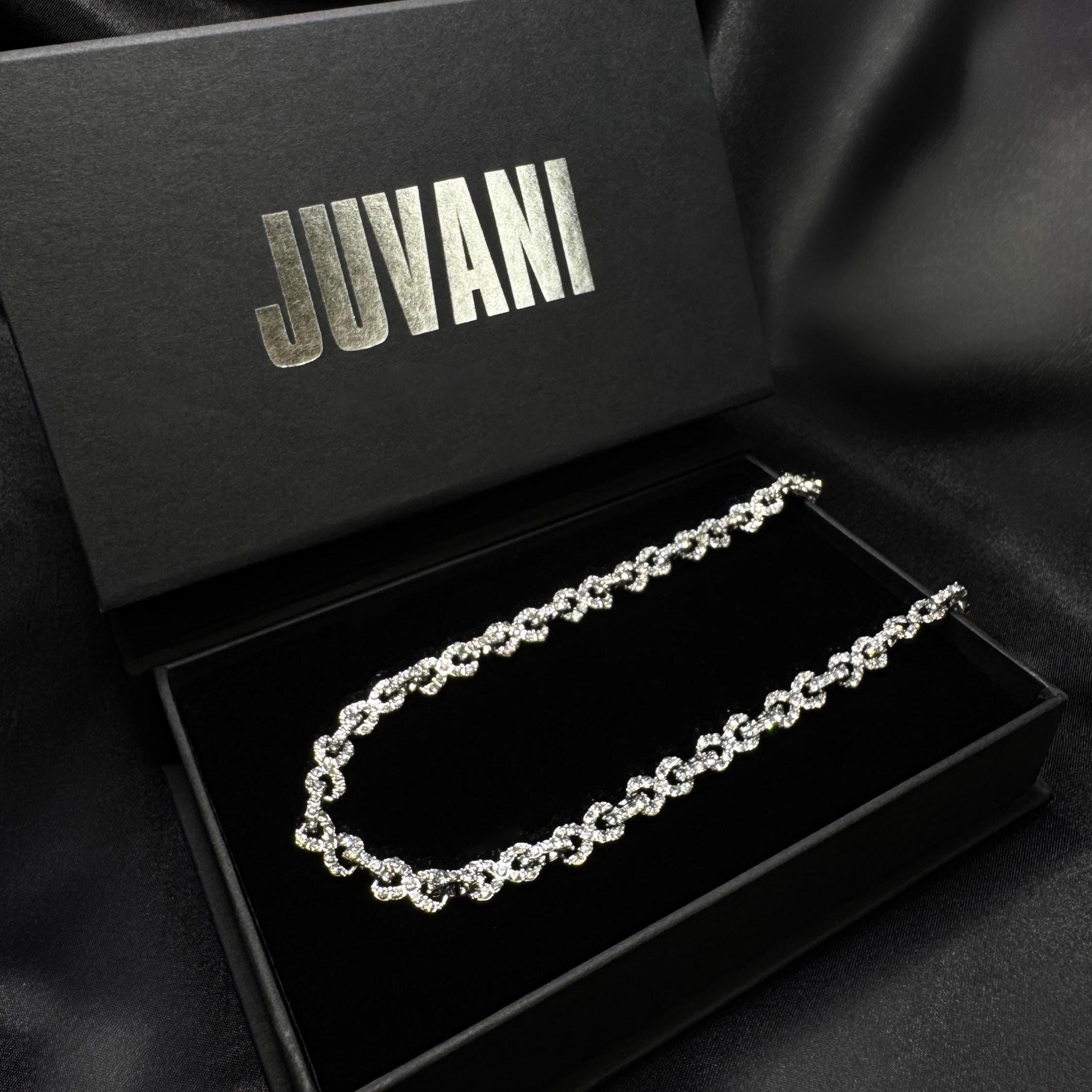Cubaanse schakelketting 9 mm - Iced Out verharde kristallen sieraden - elegant cadeau voor haar - sprankelende ketting - luxe statementstuk - bruiloft