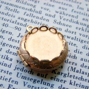 CLOSEOUT One 20mm Locket With 15mm Bezel Setting - raw brass, made in the USA - Perfect for Typewriter Keys